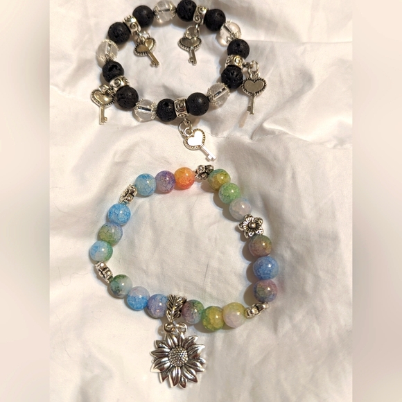 Natural Stone - Stretch Bracelets 6" Set - Picture 1 of 1